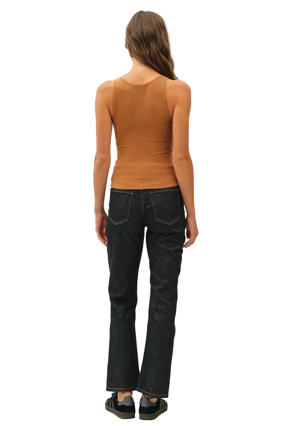 Be Cool Women's Basic Full Length V-neck Tank Top 