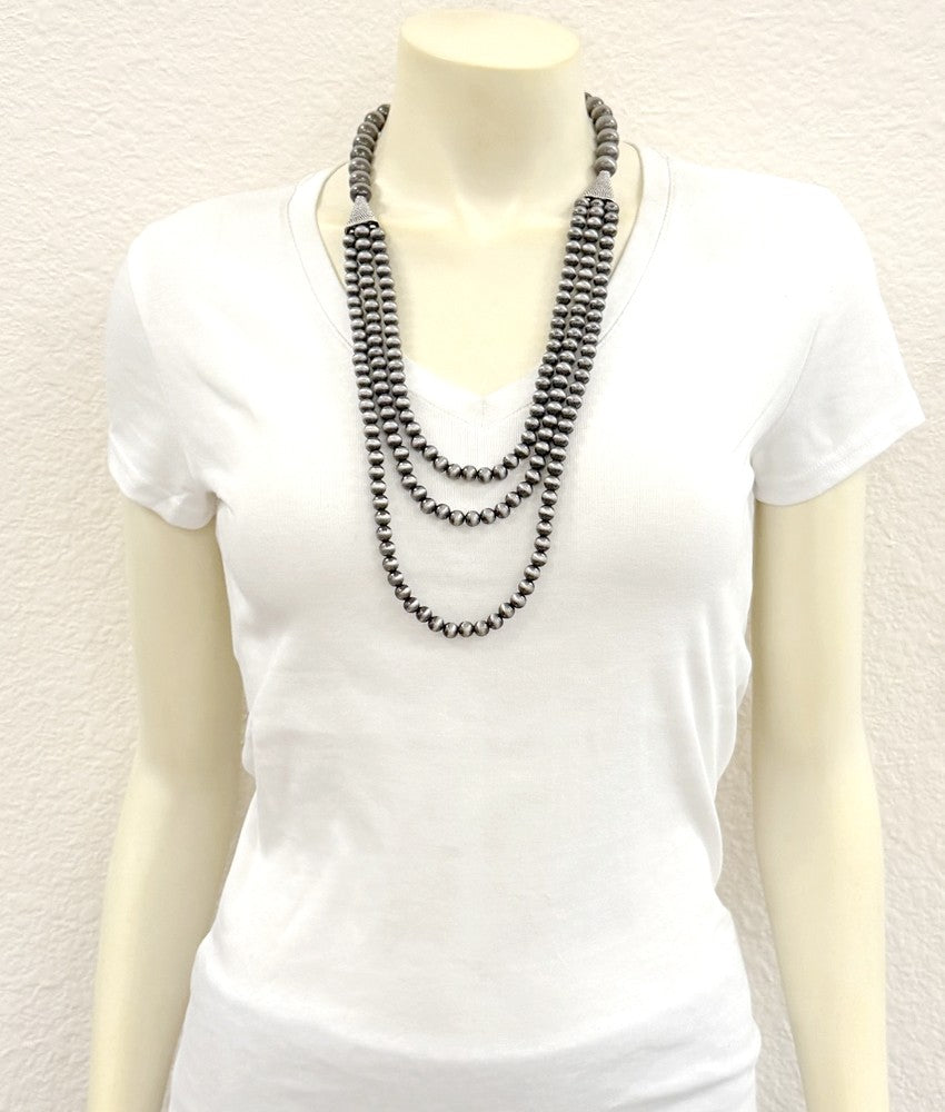 Isac Women's 30" Western Bead Layered Necklace 