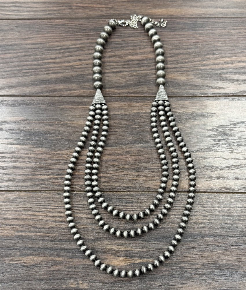 Isac Women's 30" Western Bead Layered Necklace 