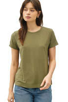 Be Cool Women's Bamboo/Modal Basic Round Neck T-shirt 