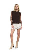 Blu Pepper Women's Brown Raw Mock Neck Dolman Sleeve Sweater Knit Top 