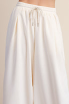 Glam Women's Ivory Wide Leg Lounge Pants