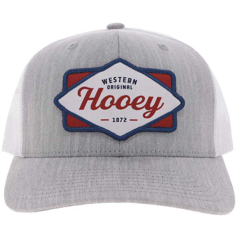 Men's Hooey Gray and White "Diamond" Hooey Cap 2622T-GYWH