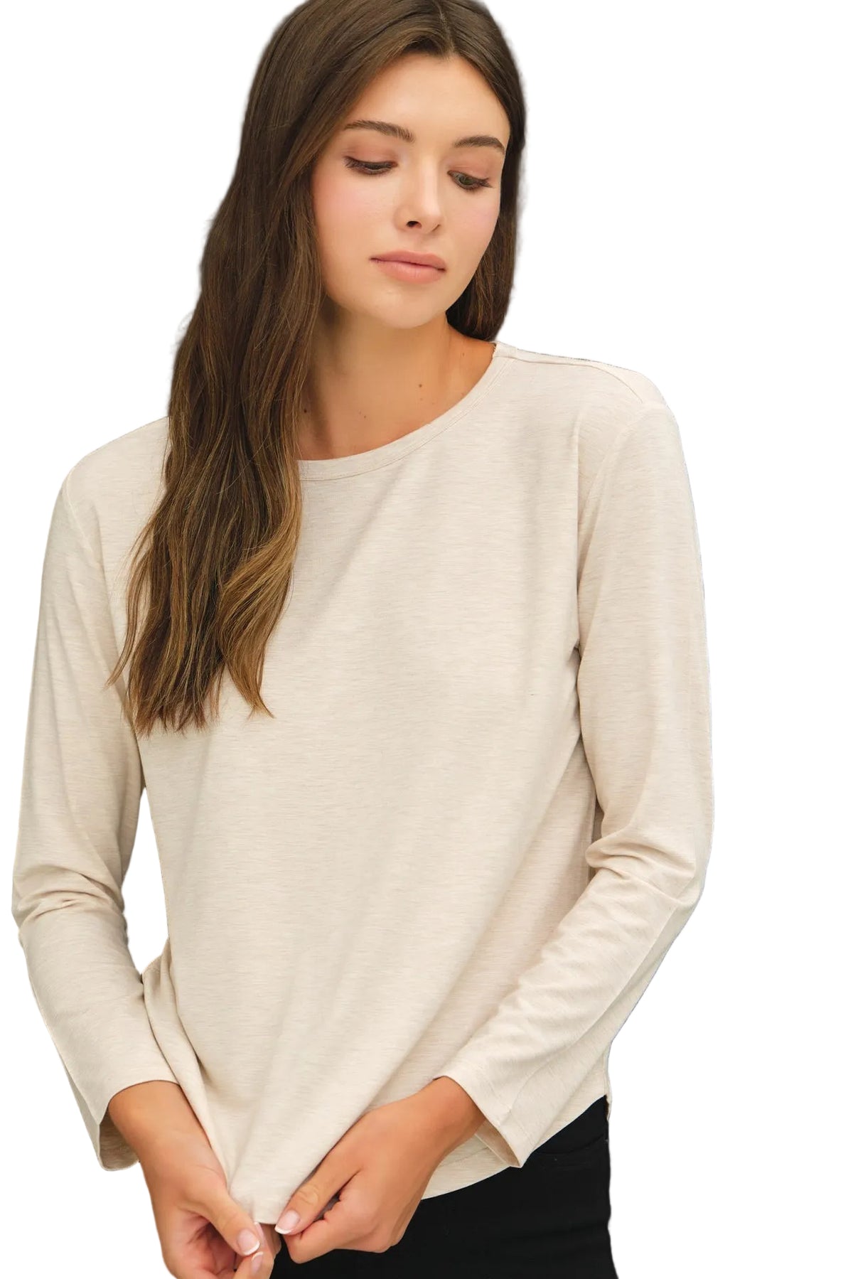 Be Cool Women's Bamboo/Modal Long Sleeve Round Neck T-shirt 
