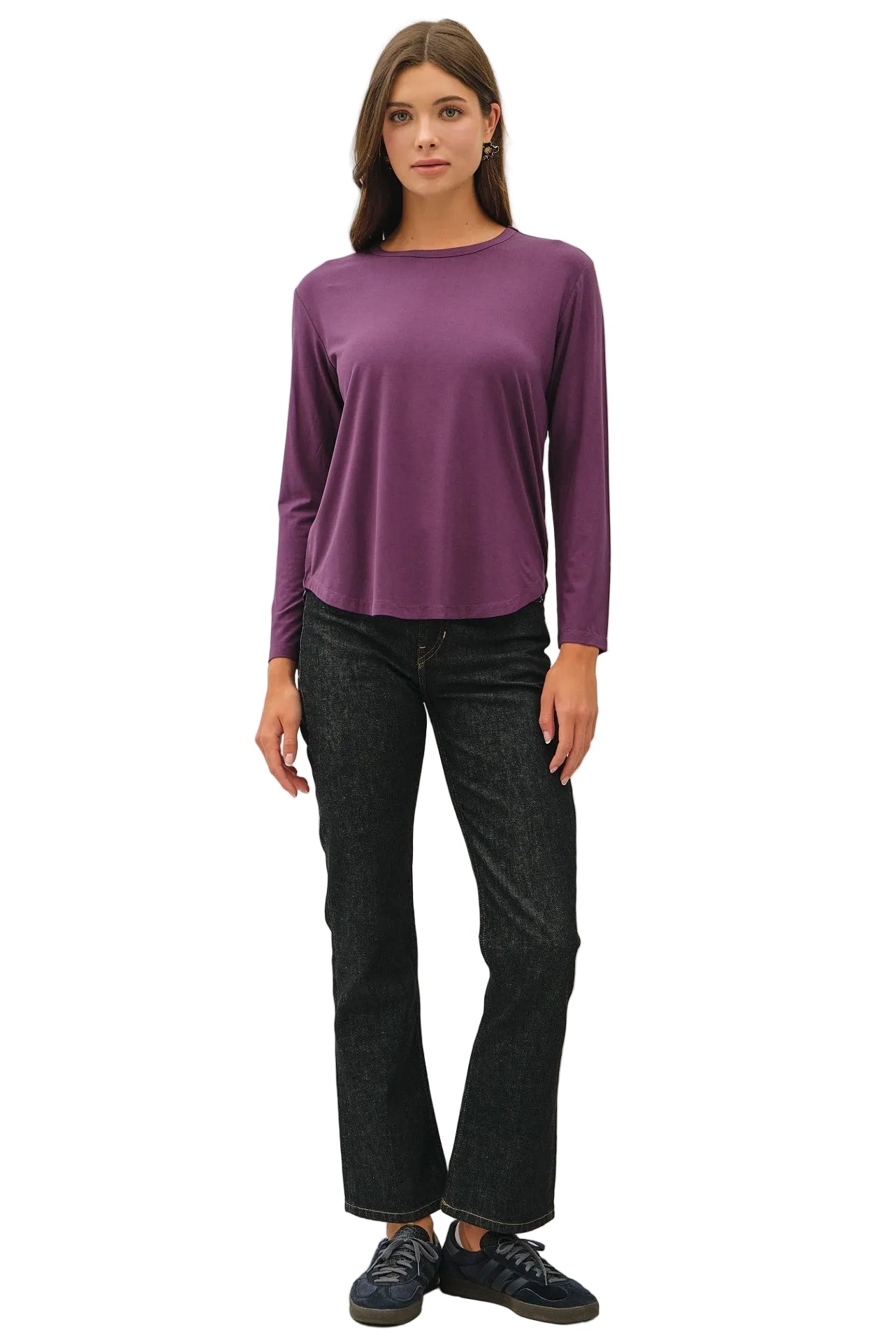 Be Cool Women's Bamboo/Modal Long Sleeve Round Neck T-shirt 