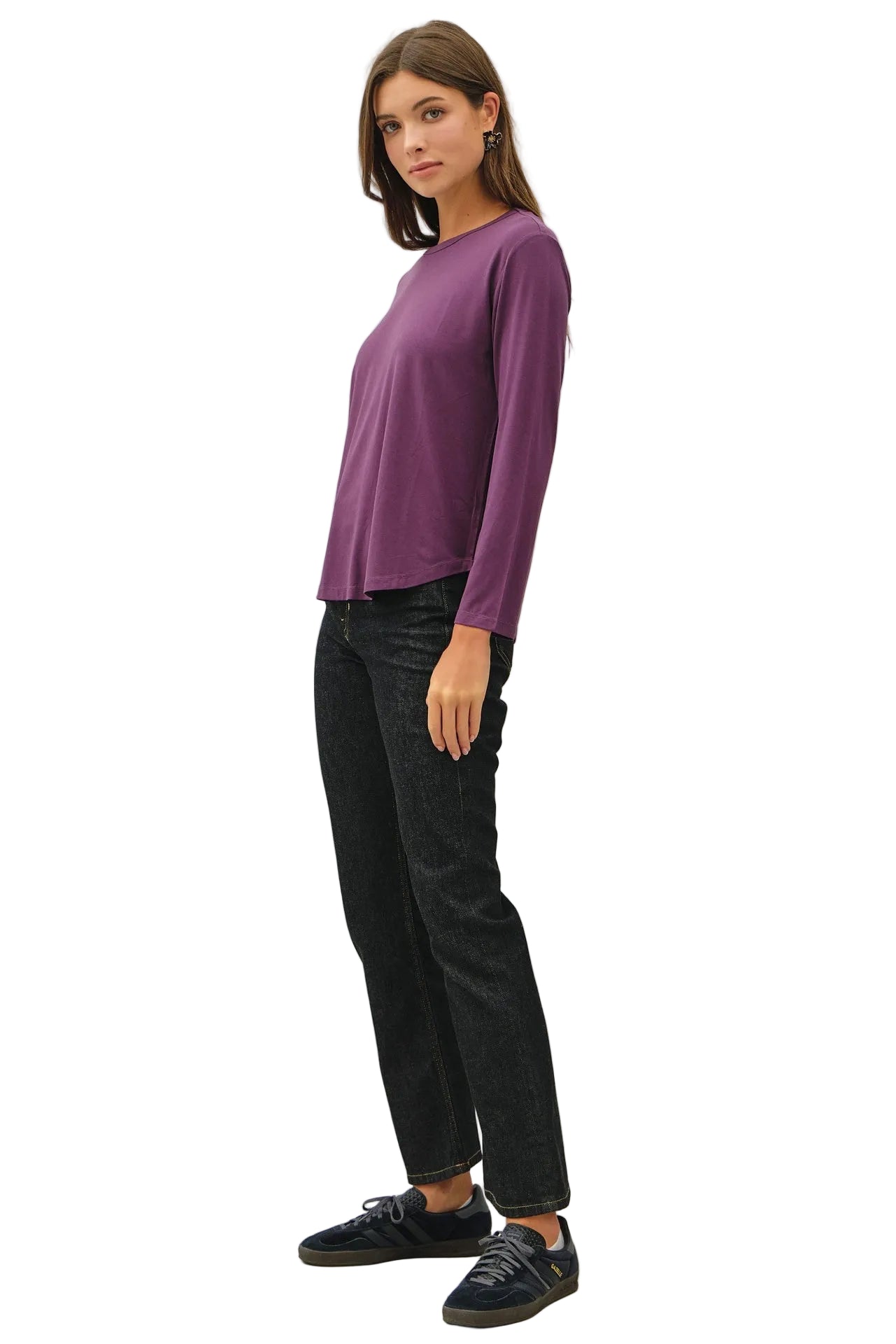 Be Cool Women's Bamboo/Modal Long Sleeve Round Neck T-shirt 