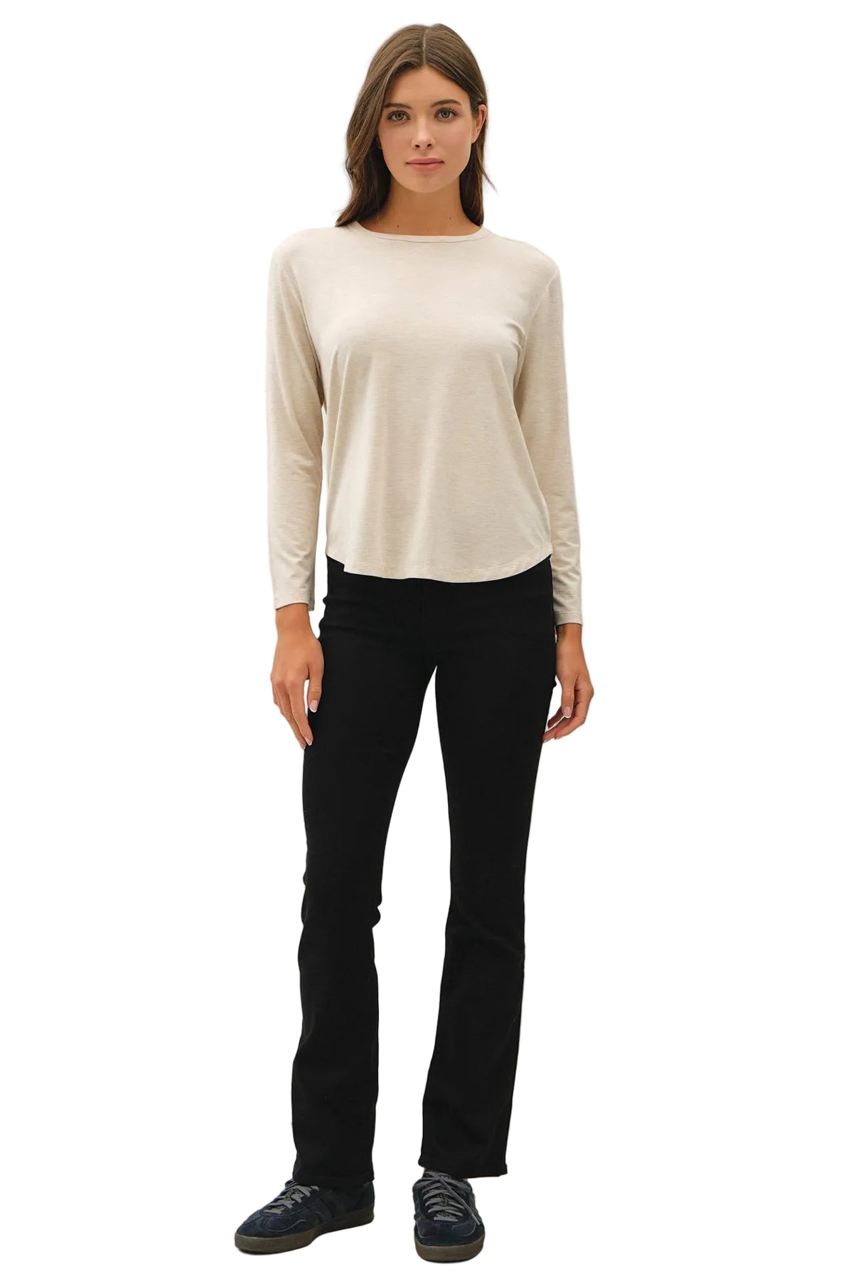 Be Cool Women's Bamboo/Modal Long Sleeve Round Neck T-shirt 