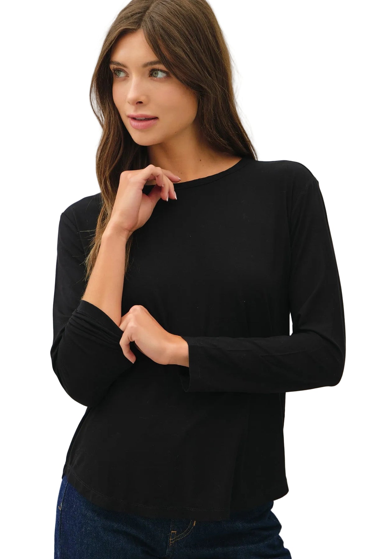 Be Cool Women's Bamboo/Modal Long Sleeve Round Neck T-shirt 