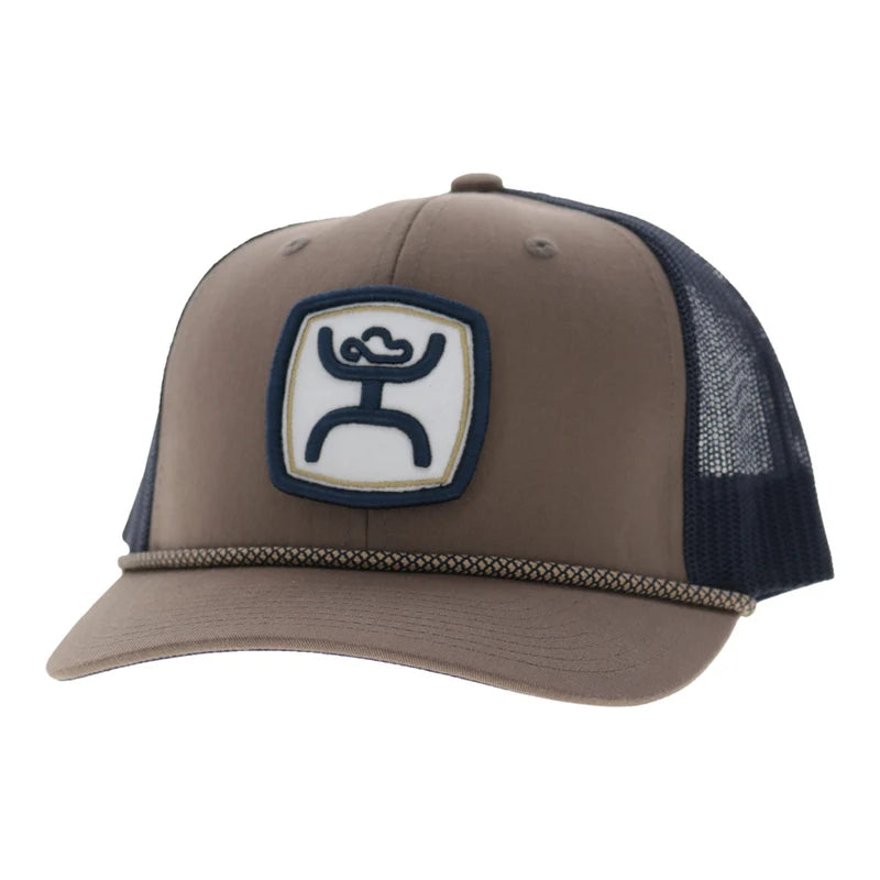 Hooey Men's Tan/Navy "Zenith" 6-Panel Trucker Snapback 2624T-TNNV
