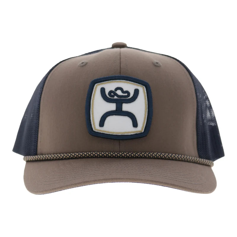Hooey Men's Tan/Navy "Zenith" 6-Panel Trucker Snapback 2624T-TNNV