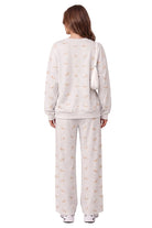 Very J Women's Gray Dachshund Print Sweatshirt and Wide Leg Pants Set 