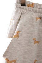 Very J Women's Gray Dachshund Print Sweatshirt and Wide Leg Pants Set 