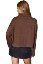 Le Lis Women's Mock Neck Boxy Pullover Knit Top 