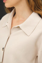 Be Cool Women's Natural Archive Polo Knit Cardigan