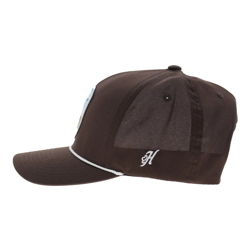 Hooey Men's Brown Cheyenne 5-Panel Trucker Snapback 2647T-BR