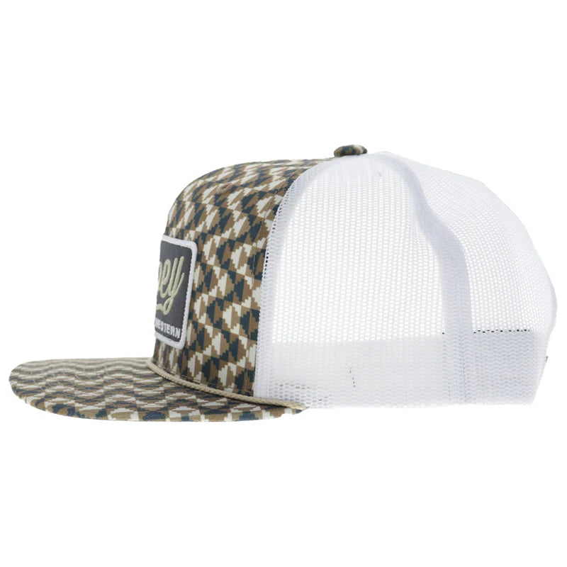 Hooey Men's Tan/White Lakota 6-Panel Trucker Snapback 2648T-TNWH