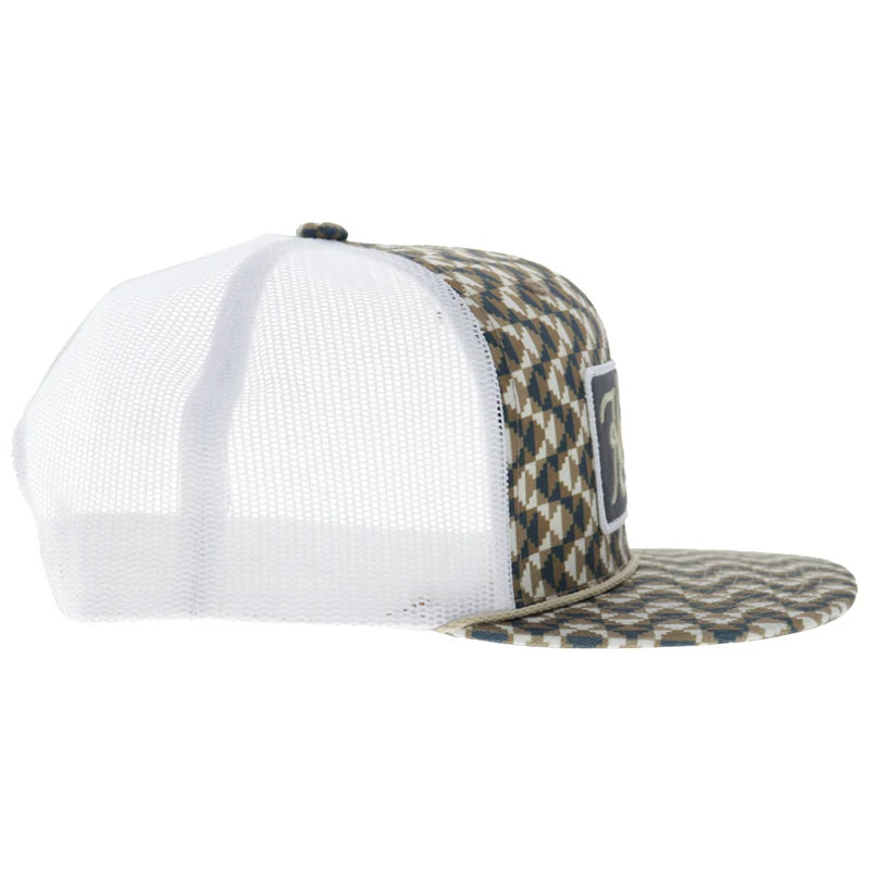 Hooey Men's Tan/White Lakota 6-Panel Trucker Snapback 2648T-TNWH