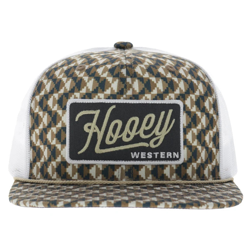 Hooey Men's Tan/White Lakota 6-Panel Trucker Snapback 2648T-TNWH