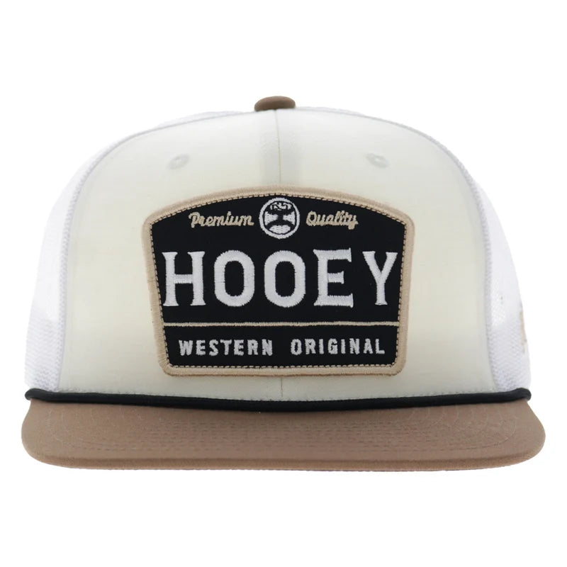 Hooey Men's Cream/White Trip 5-Panel Trucker Snapback 2658T-CRWH