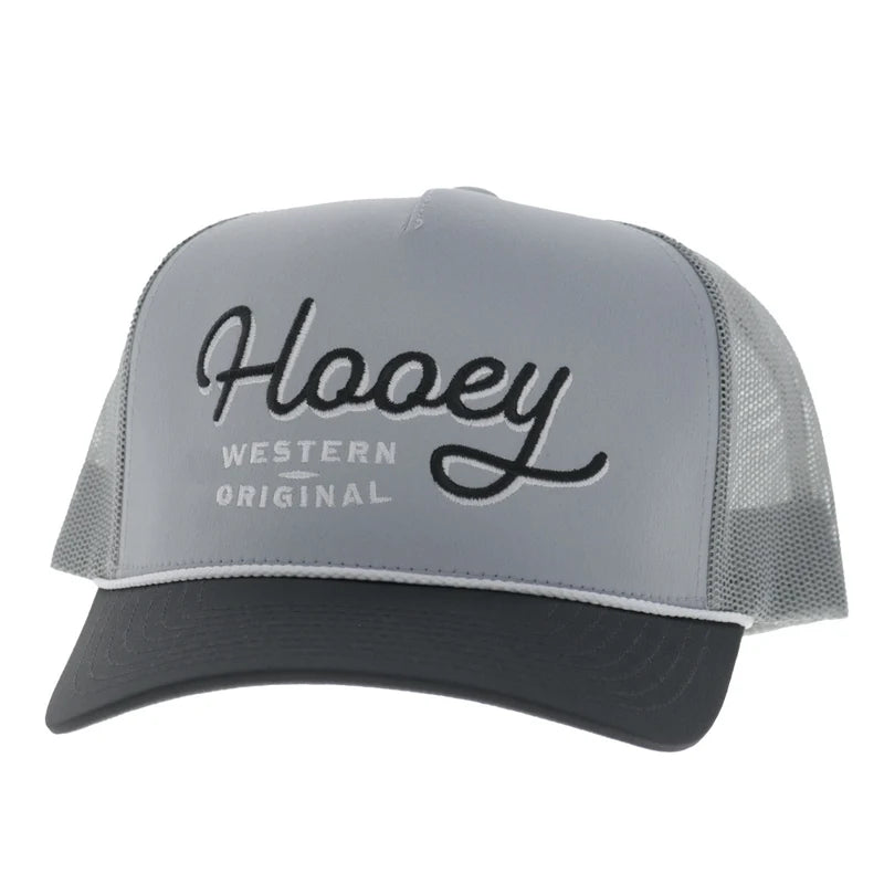 Hooey Men's Gray/Charcoal OG 5 Panel Trucker Snapback 2660T-GYCH