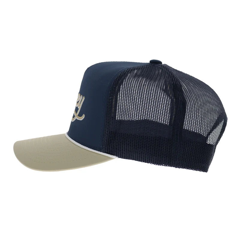 Hooey Men's Navy/Tan OG 5-Panel Trucker Snapback 2660T-NVTN