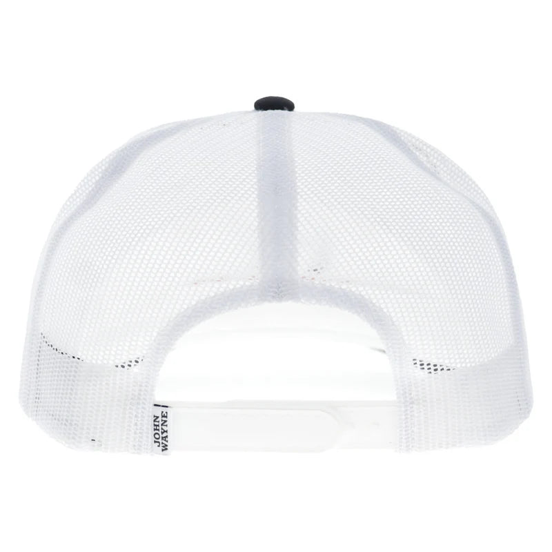 Hooey Men's White/Black John Wayne 5-Panel Trucker Snapback 2666T-WHBK