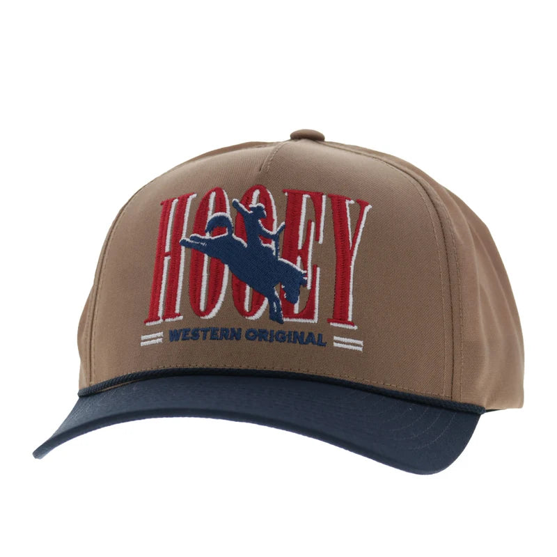 Hooey Boy's Tan/Navy Wild Ride 5-Panel Full Surround Snapback 2669T-TNNV-Y