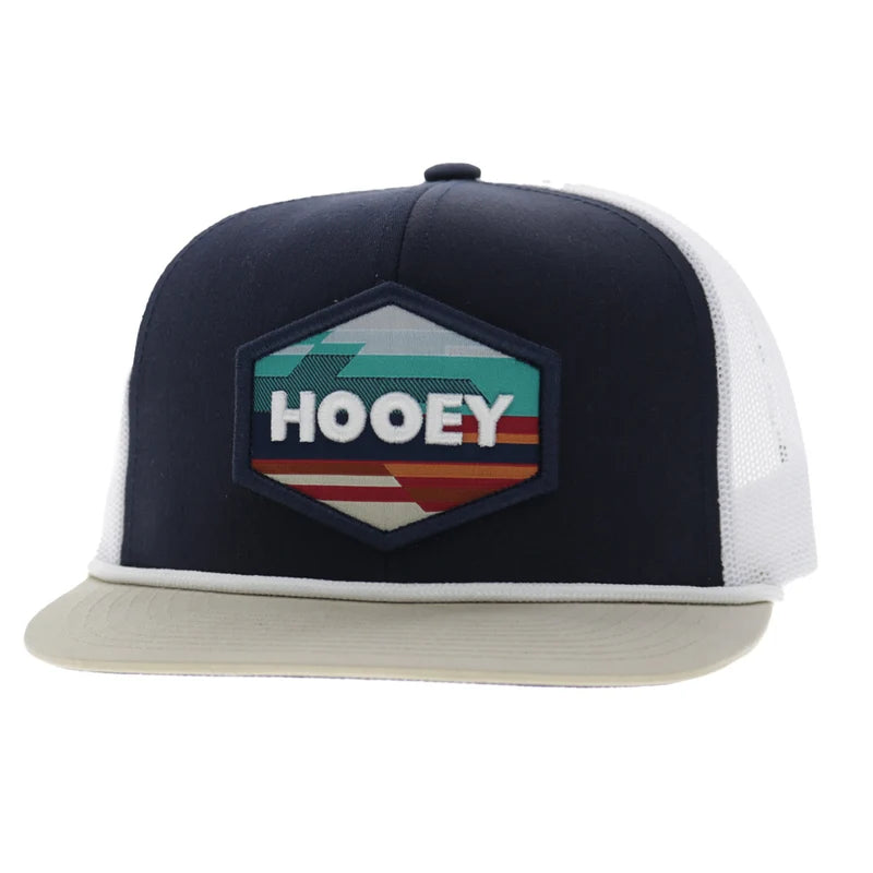 Hooey Men's Navy/White Mesa 6-Panel Trucker Snapback 2687T-NVWH