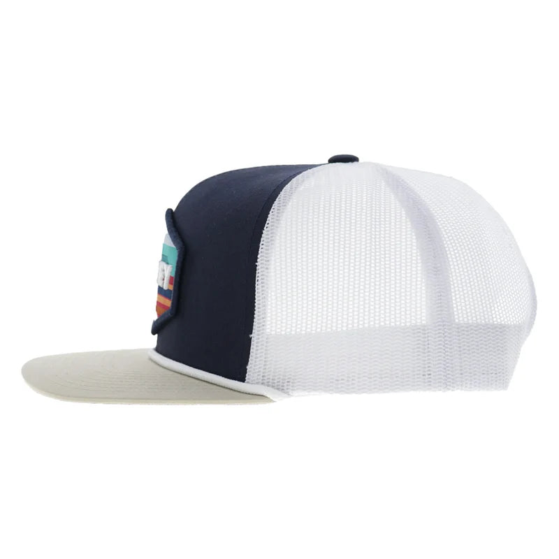 Hooey Men's Navy/White Mesa 6-Panel Trucker Snapback 2687T-NVWH