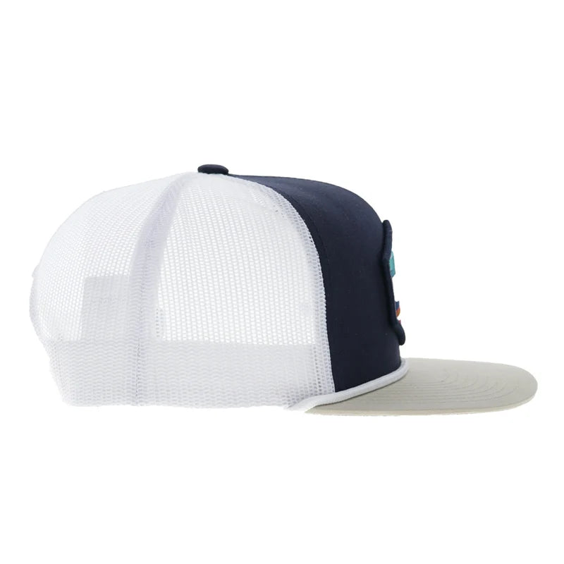 Hooey Men's Navy/White Mesa 6-Panel Trucker Snapback 2687T-NVWH