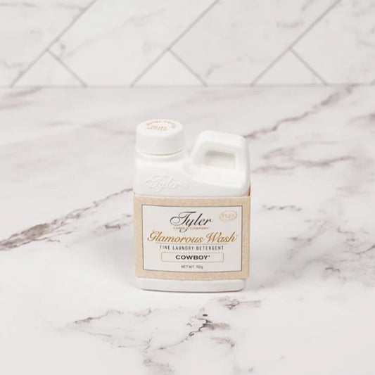 Tyler Candle Company 4 oz. Glamorous Wash Laundry Detergent - Cowboy Leather