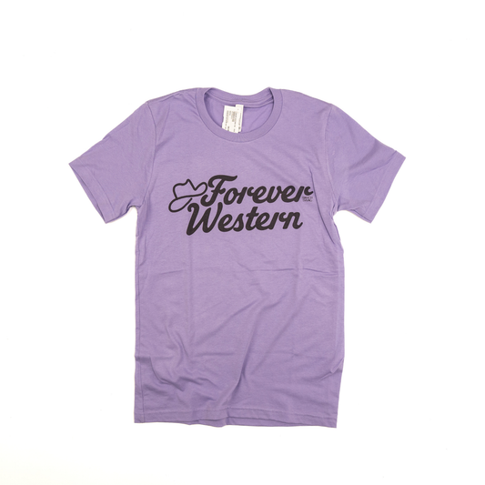Women's "Forever Western" Lavender T-shirt - Crazy House Western Wear