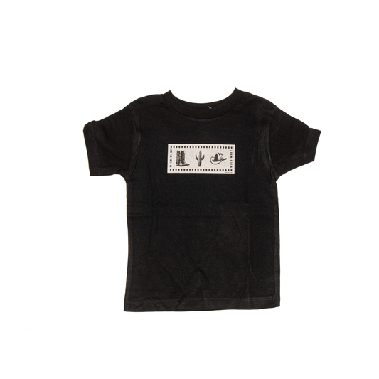 Girl's Youth "Western Film" Black T-shirt