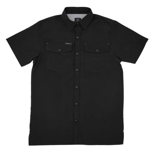 Men's SanJac Midnight Black Short Sleeve Snap Up Shirt COAHUILA-S/S-MDNT - Crazy House Western Wear