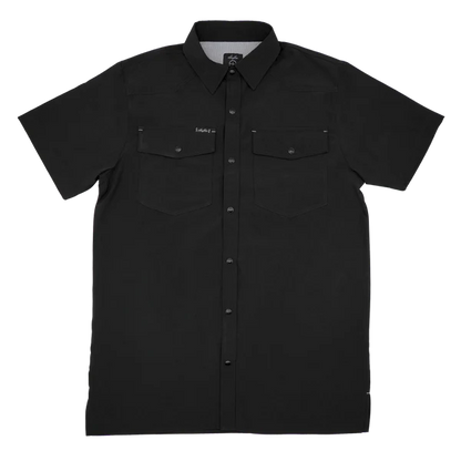 Boy's SanJac Short Sleeve Midnight Black Snap Up Shirt Y-COAHUILA-S/S-BLK - Crazy House Western Wear