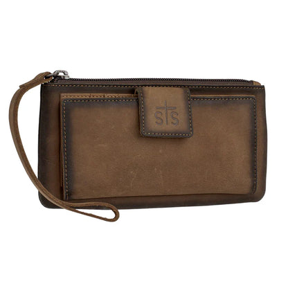 Women's STS Ranchwear Baroness Basic Bliss Haley Brown Genuine Leather Wallet STS61798