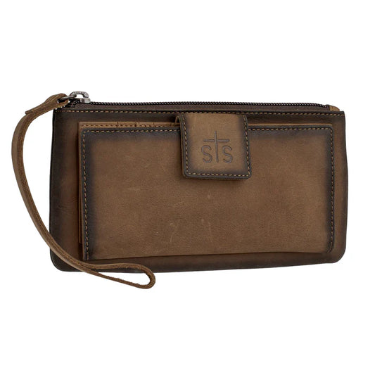 Women's STS Ranchwear Baroness Basic Bliss Haley Brown Genuine Leather Wallet STS61798