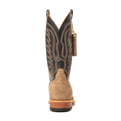 Anderson Bean Eastwood Camel with 13" Essex Blue Kidskin Top - Crazy House Western Wear