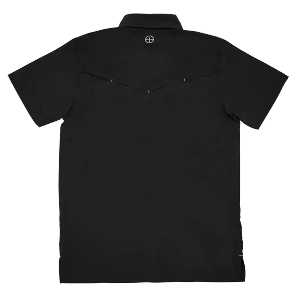 Boy's SanJac Short Sleeve Midnight Black Snap Up Shirt Y-COAHUILA-S/S-BLK - Crazy House Western Wear