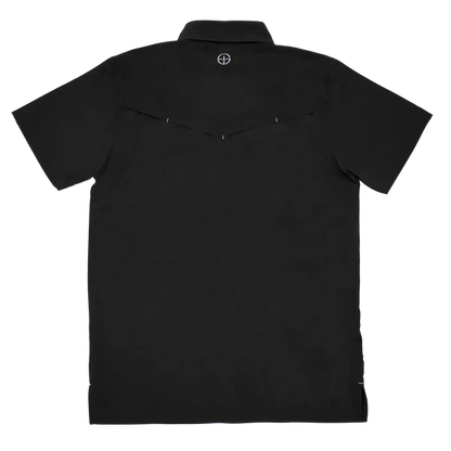 Boy's SanJac Short Sleeve Midnight Black Snap Up Shirt Y-COAHUILA-S/S-BLK - Crazy House Western Wear