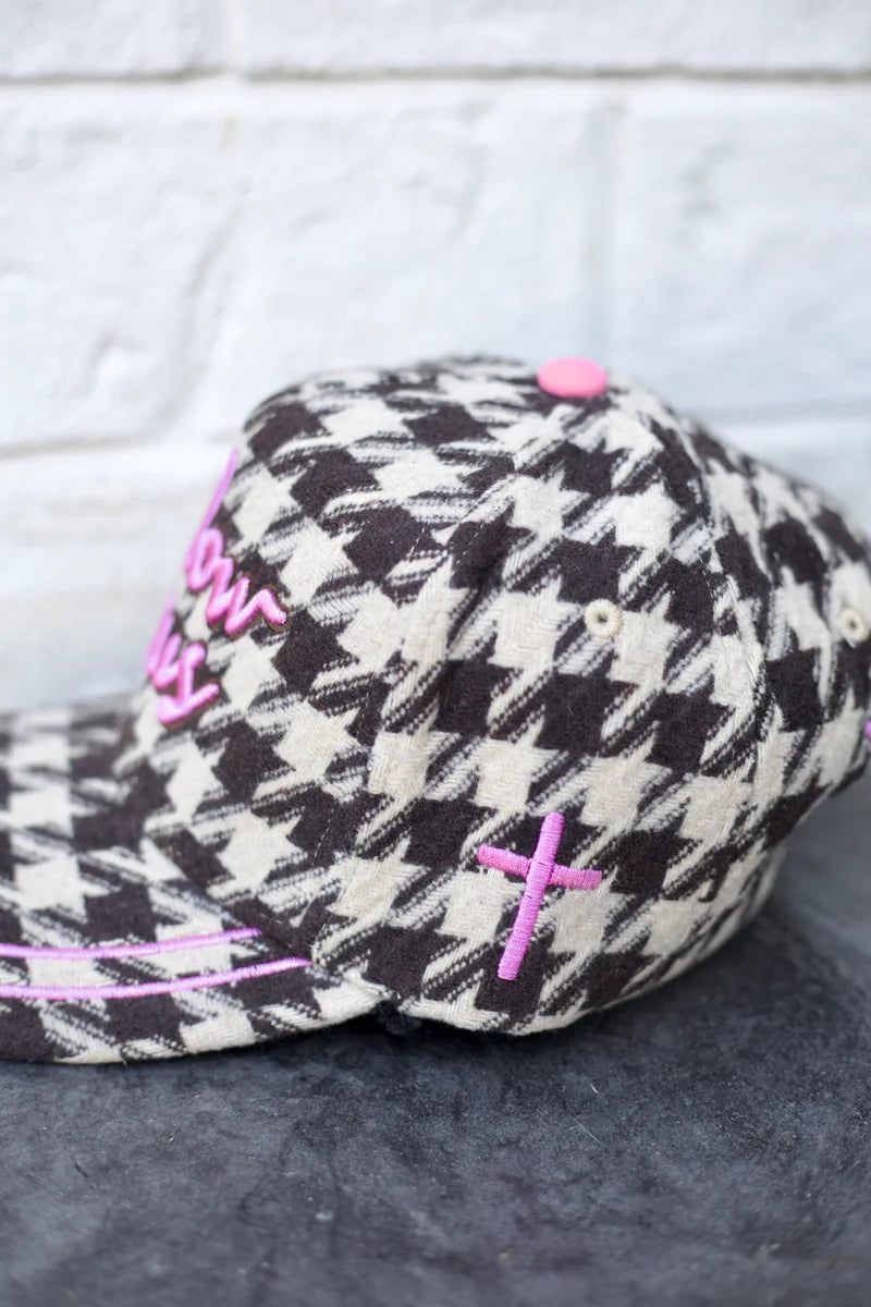 Poppy and Pine Women's Follow Jesus Houndstooth Cap 