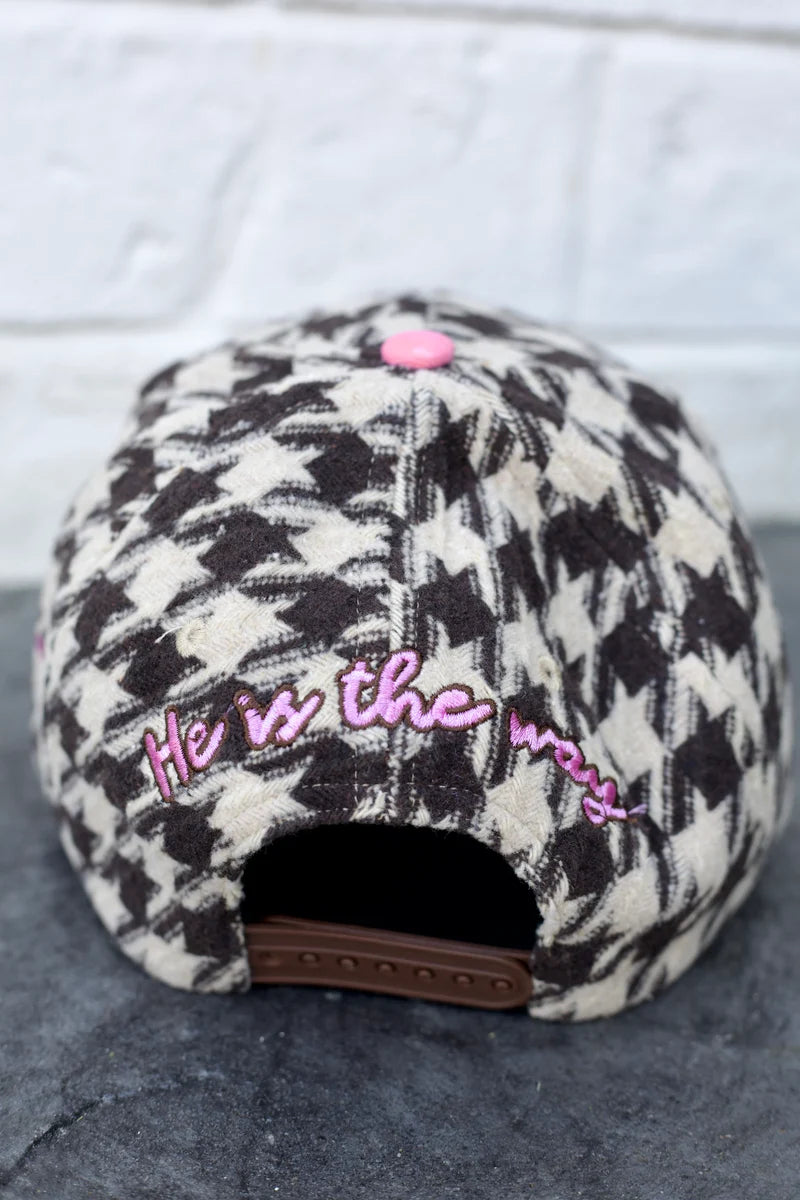 Poppy and Pine Women's Follow Jesus Houndstooth Cap 