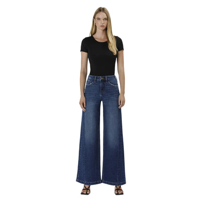 Women's Vervet Tummy Control High Rise Wide Leg Jeans LV1443-P