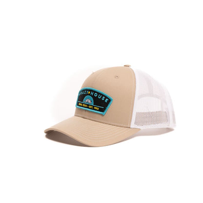 Crazy House Unisex Khaki and White Cap with Patch - Crazy House Western Wear