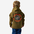 Burlebo Boy's Hunter Green Duck Down Fleece Hoodie Y-FH-DUCKD-HNTG