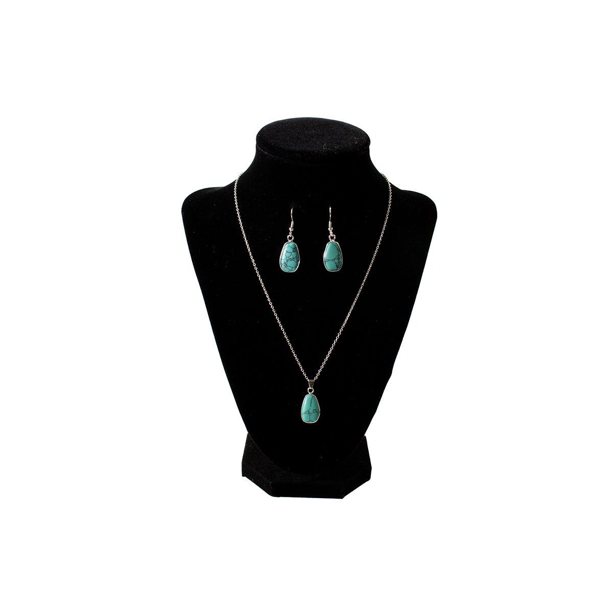 Women's Blazin Roxx Turquoise Pendant Earrings and Necklace Set 301000333