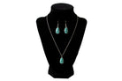 Women's Blazin Roxx Turquoise Pendant Earrings and Necklace Set 301000333