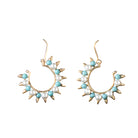 Women's Blazin Roxx Gold and Turquoise Earrings 3054235