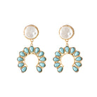 Women's Blazin Roxx Turquoise Semi Circle Earrings 3054433