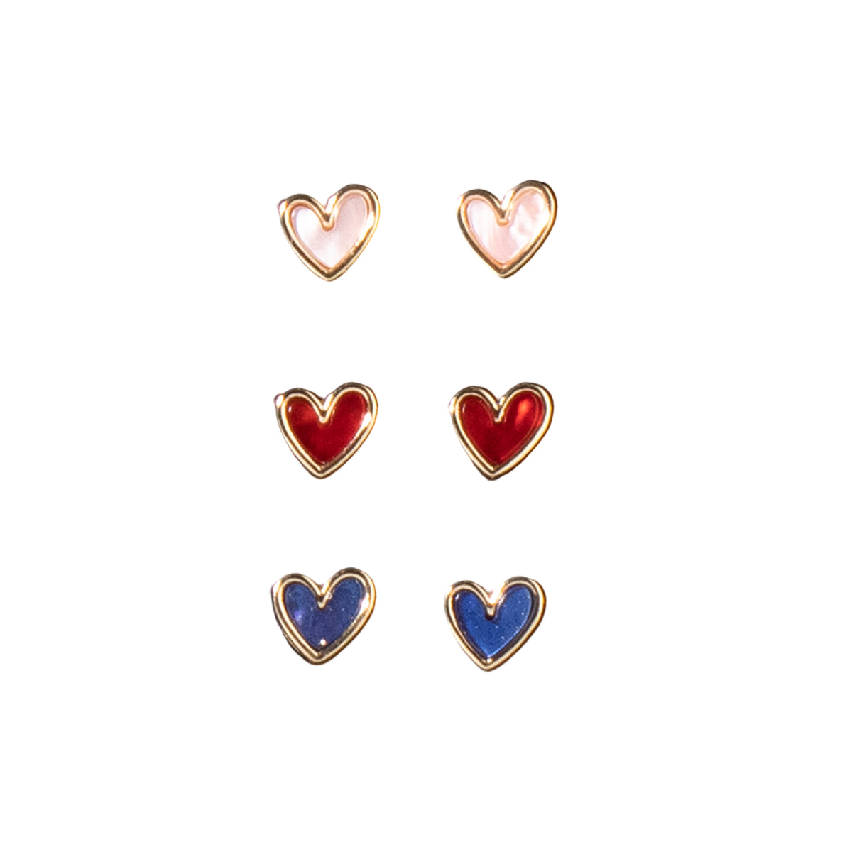 Women's Blazin Roxx Multi Colored Heart Shaped Earrings 3054797